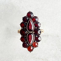 Bohemian Garnet Cocktail Ring